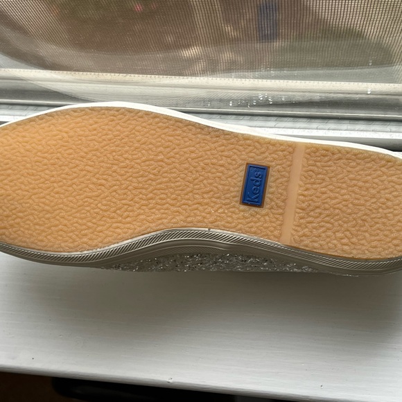 NIB Keds Kate Spade New York Glitter sneakers - cream ivory bride bridal white - Picture 3 of 7